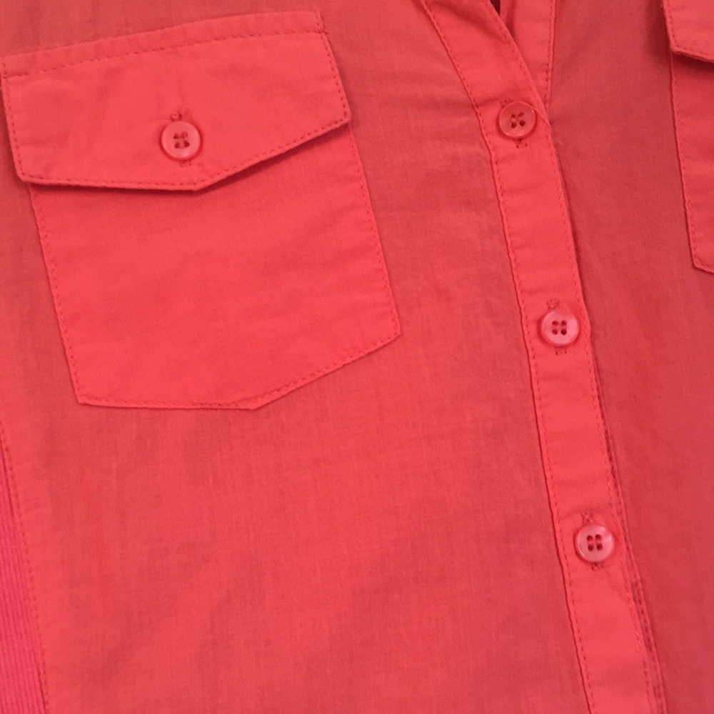 Coral button down - Picture 3 of 4